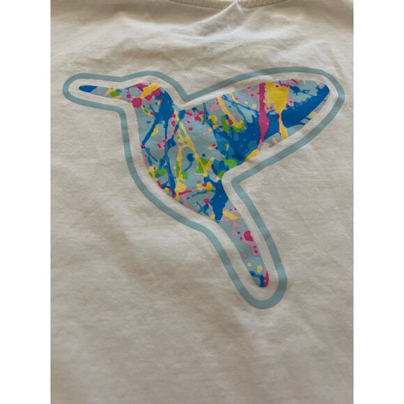 Bird Dogs T-Shirt Men's Med White Crew Neck Big Graphic Logo on Back Activewear - Picture 5 of 5